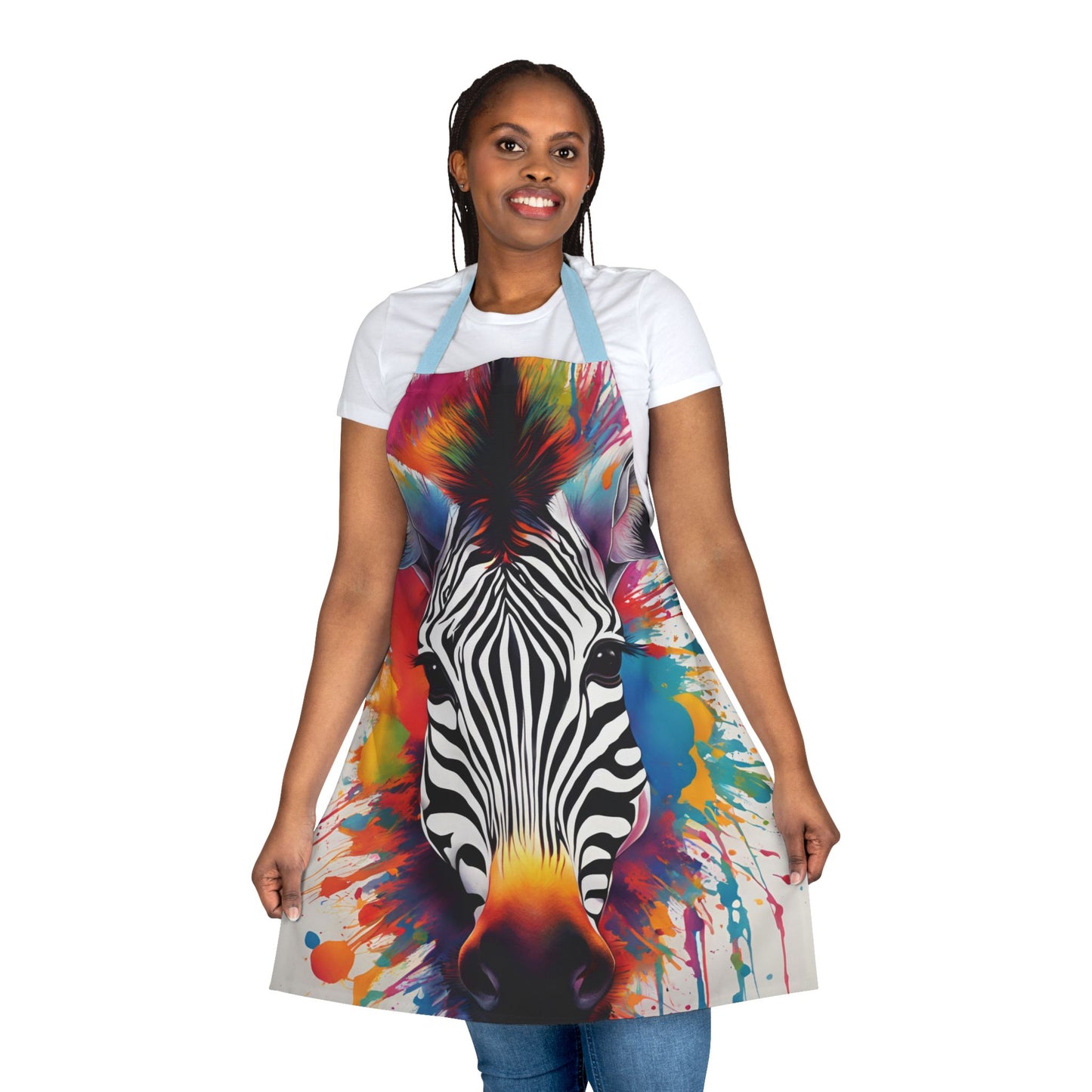 Multi zebra Adult Apron (AOP)