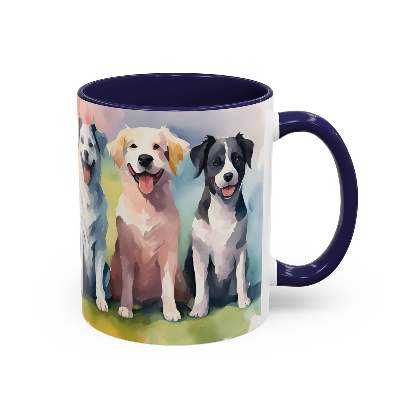 Multicoloured Doggies 8 Accent Mug 11oz