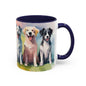 Multicoloured Doggies 8 Accent Mug 11oz