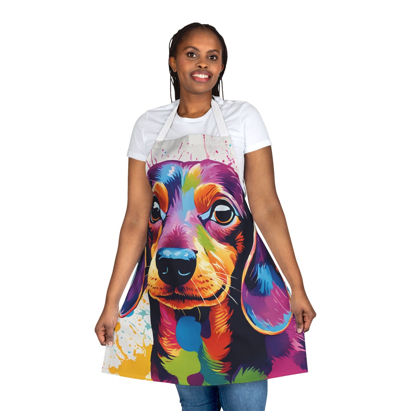 Multicolored Dachshund Adult Apron (AOP)