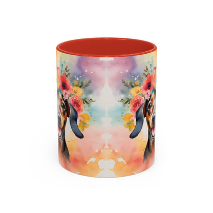 Dachshund 02 Accent Coffee Mug - Dog Lover Gift