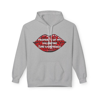 Property Of My Valentine (She’s The Boss) Mens Valentines Hoodie