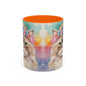 Floral Siamese Cat 02 Accent Coffee Mug - 11oz Perfect for Cat Lovers & Gifts