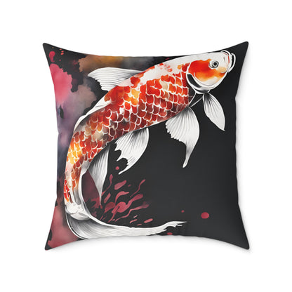 Koi Carp 01 Poly Pillow - Natures Beauty Design
