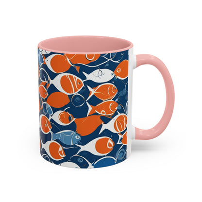 Orange Fish 08 Accent Coffee Mug (11oz)