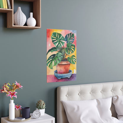 Multicolored Pot Plant 12 Indoor and Outdoor Silk Poster