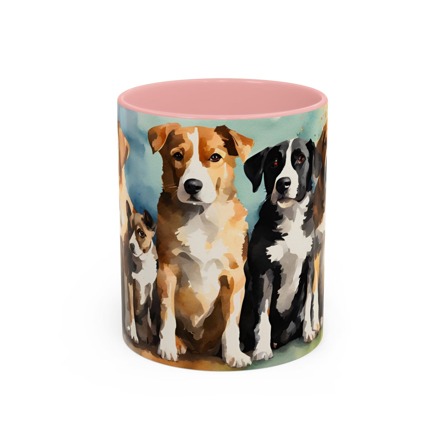 Multicoloured Doggies 9 Accent Mug 11oz