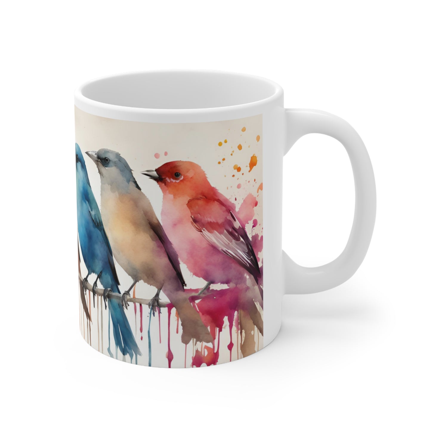 Birdies In A Row 02 Mug - Nature's Beauty Collection