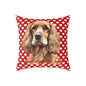 Personalized Valentine Cocker Spaniel Poly Cushion/Pillow 5 sizes