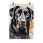 Dogs Black Labrador 01 Matte Vertical Poster