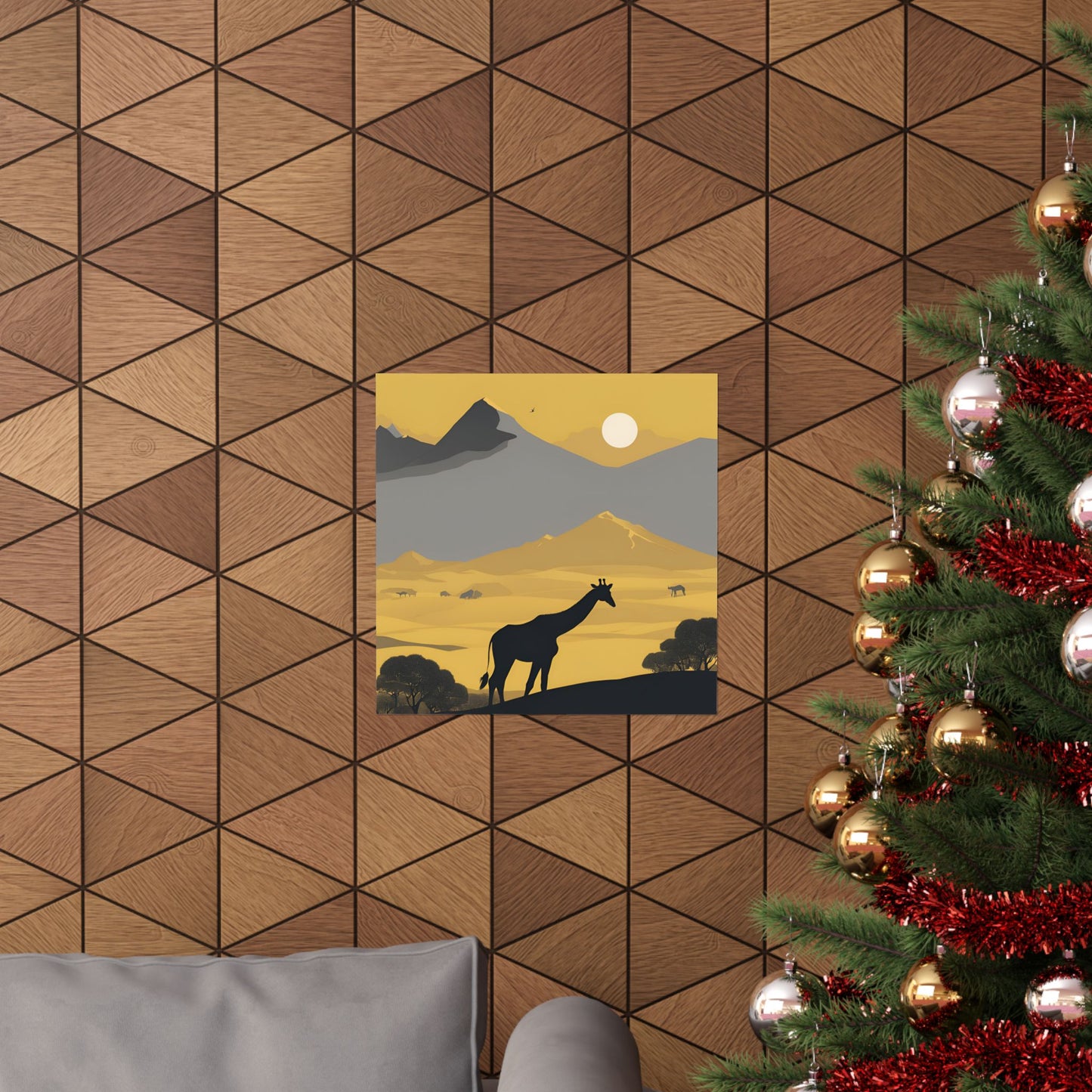 Lone Collection Giraffe 5 Matte Square Posters