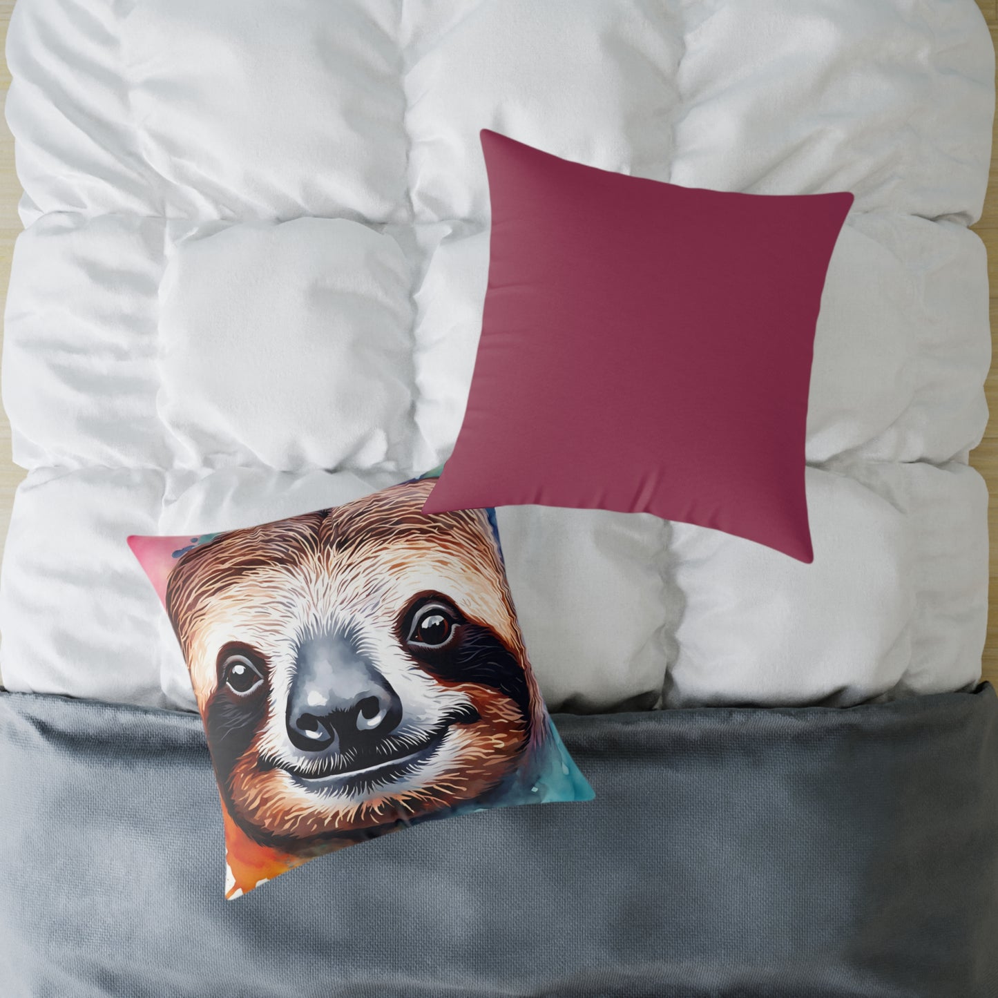 Sloth 03 Poly Pillow - Natures Beauty Design