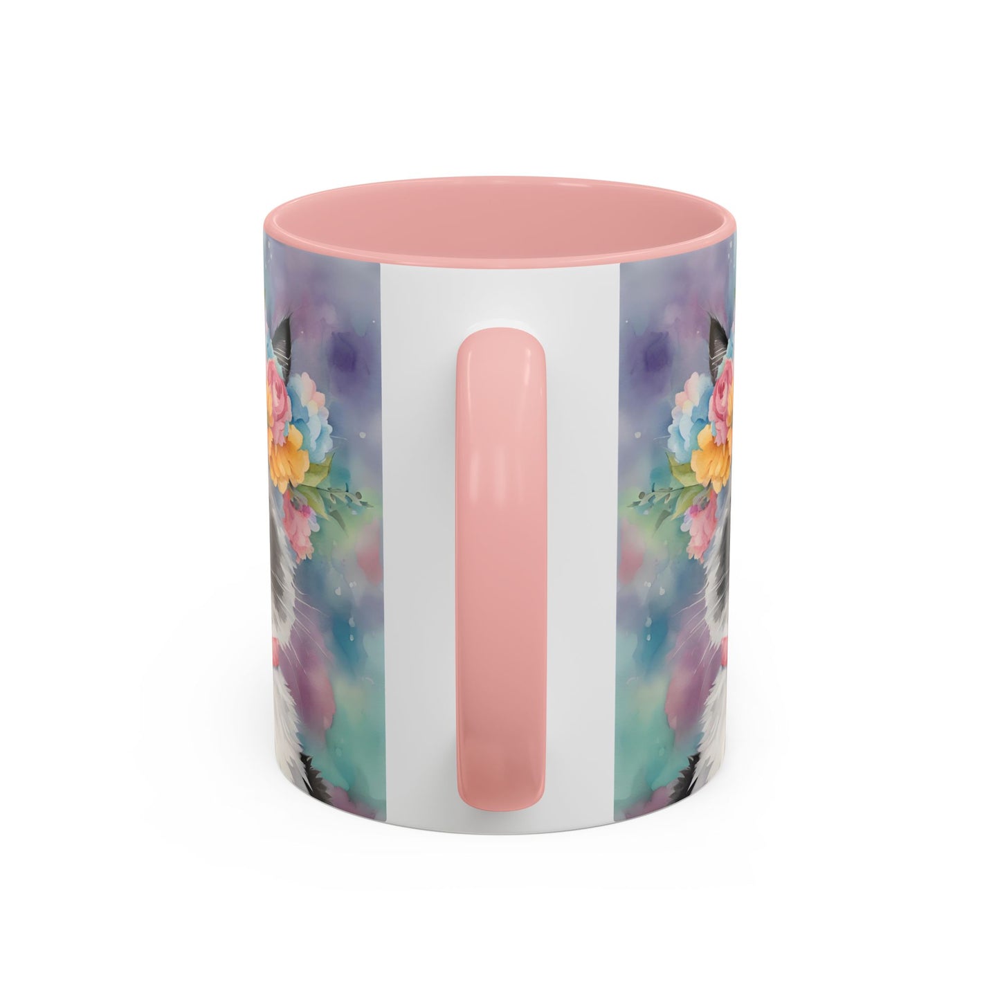 Floral Rag Doll Cat 04 Accent Coffee Mug - 11oz Perfect for Cat Lovers & Gifts