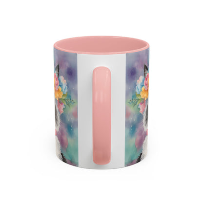 Floral Rag Doll Cat 04 Accent Coffee Mug - 11oz Perfect for Cat Lovers & Gifts