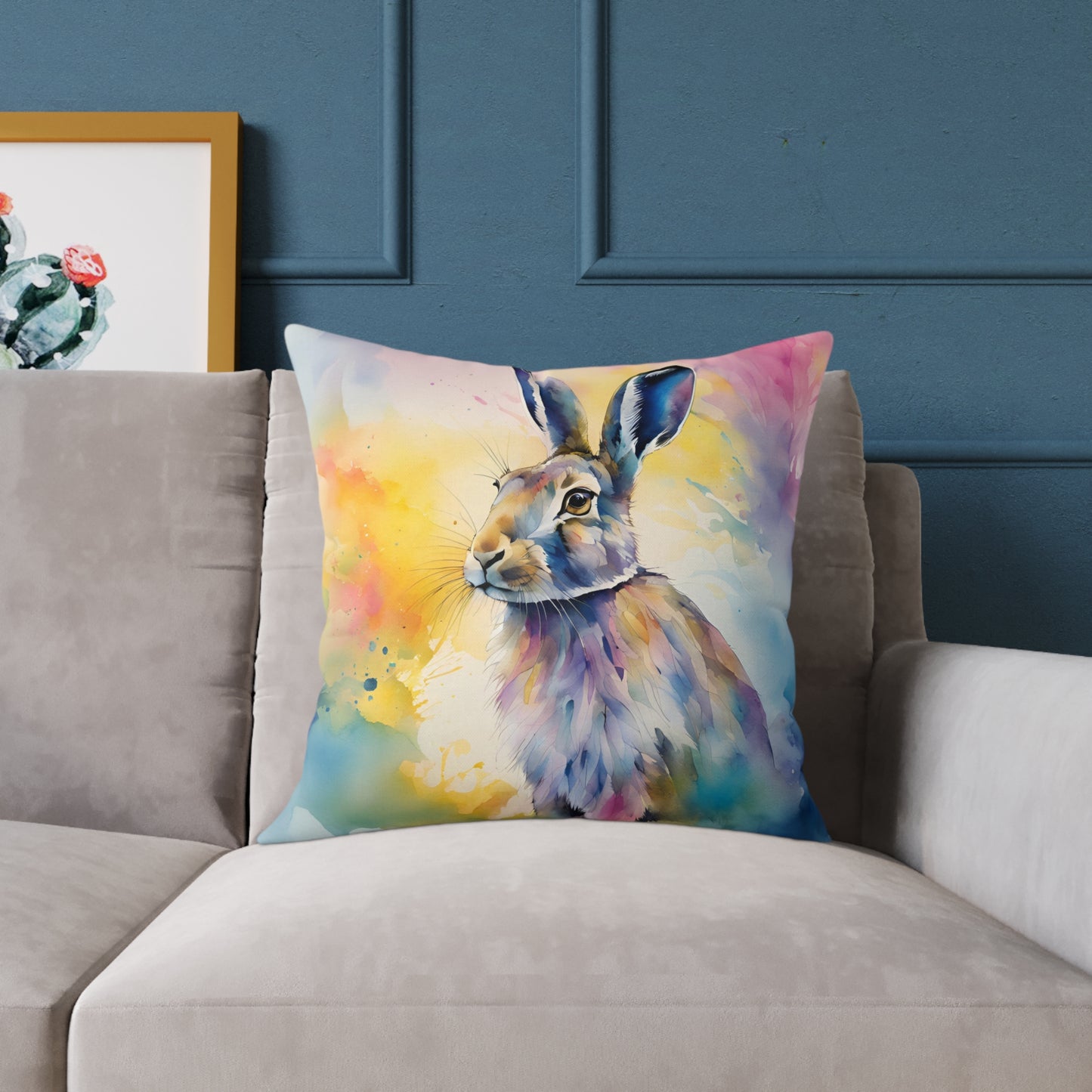 Hare 03 Poly Pillow - Natures Beauty Design