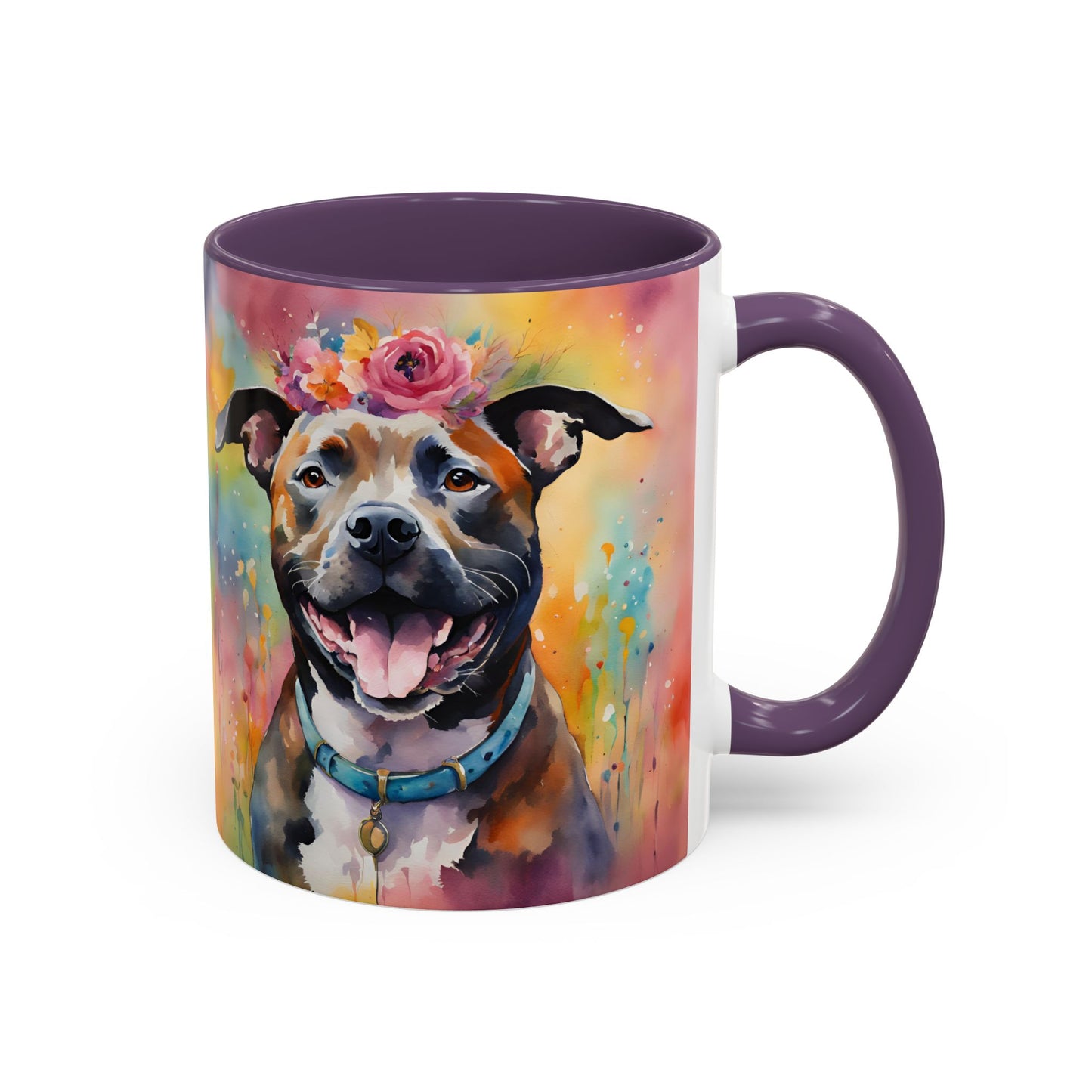 Staffordshire Bull Terrier 04 Accent Coffee Mug - Dog Lover Gift