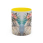 Floral Siamese Cat 01 Accent Coffee Mug - 11oz Perfect for Cat Lovers & Gifts