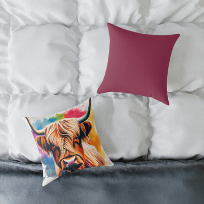 Highland Cow 01 Poly Pillow - Natures Beauty Design