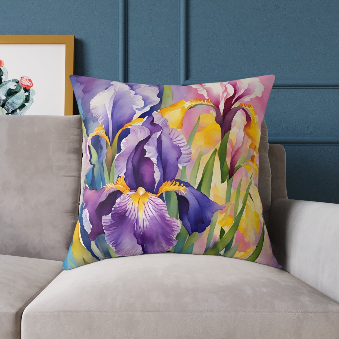 Irises 03 Poly Pillow - Natures Beauty Design