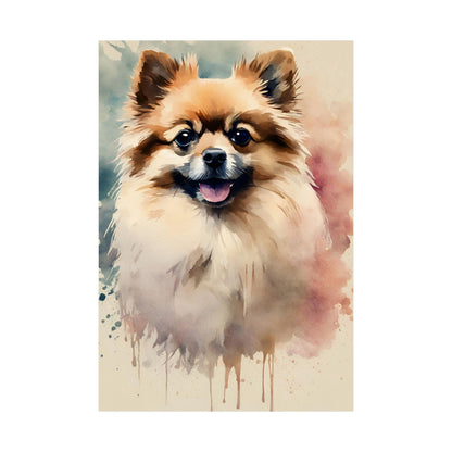 Dogs Pomeranian 03 Matte Vertical Poster