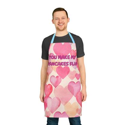 You Make My Pancakes Flip Valentines Apron, 5-Color Straps