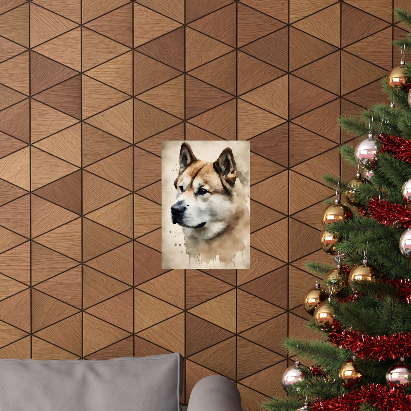 Dogs Japanese Akita 01 Matte Vertical Poster