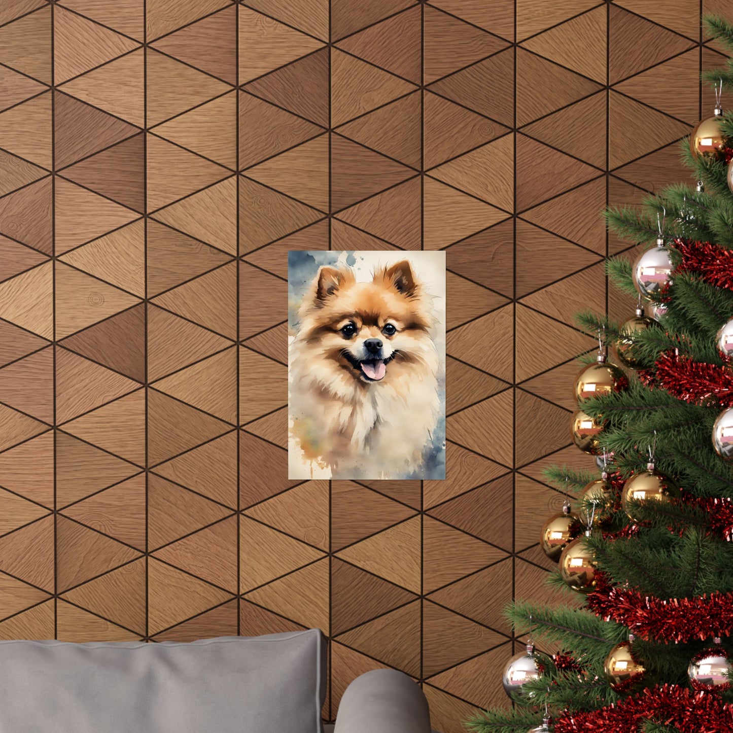 Dogs Pomeranian 01 Matte Vertical Poster