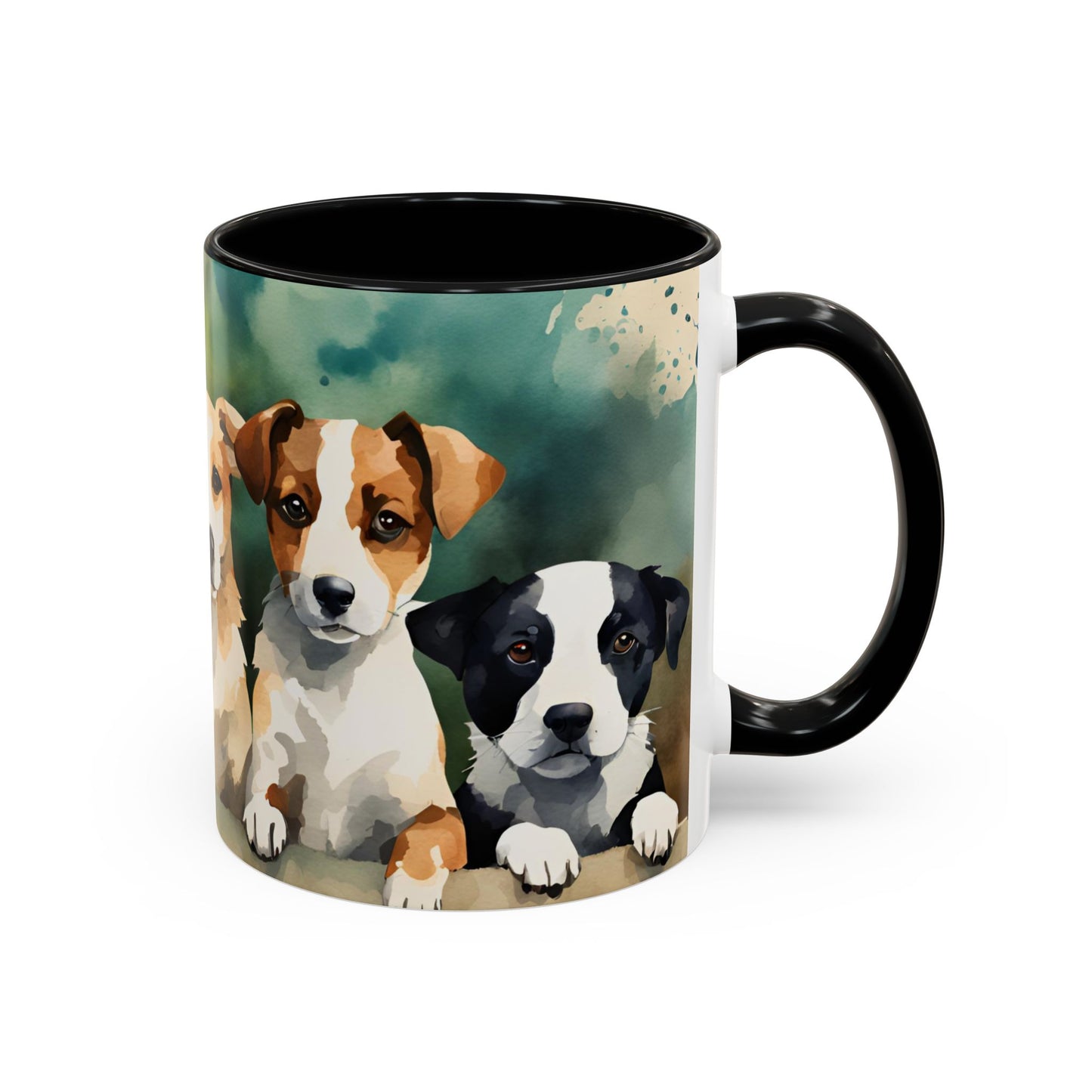 Multicoloured Doggies 12 Accent Mug 11oz