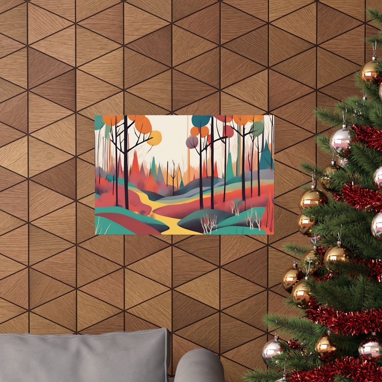 Retro forest 1 Matte Horizontal Posters
