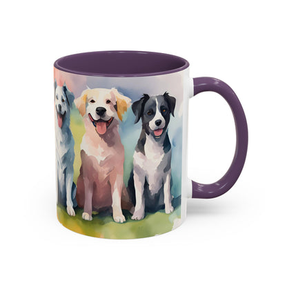 Multicoloured Doggies 8 Accent Mug 11oz