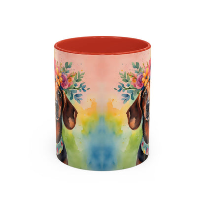 Dachshund 04 Accent Coffee Mug - Dog Lover Gift