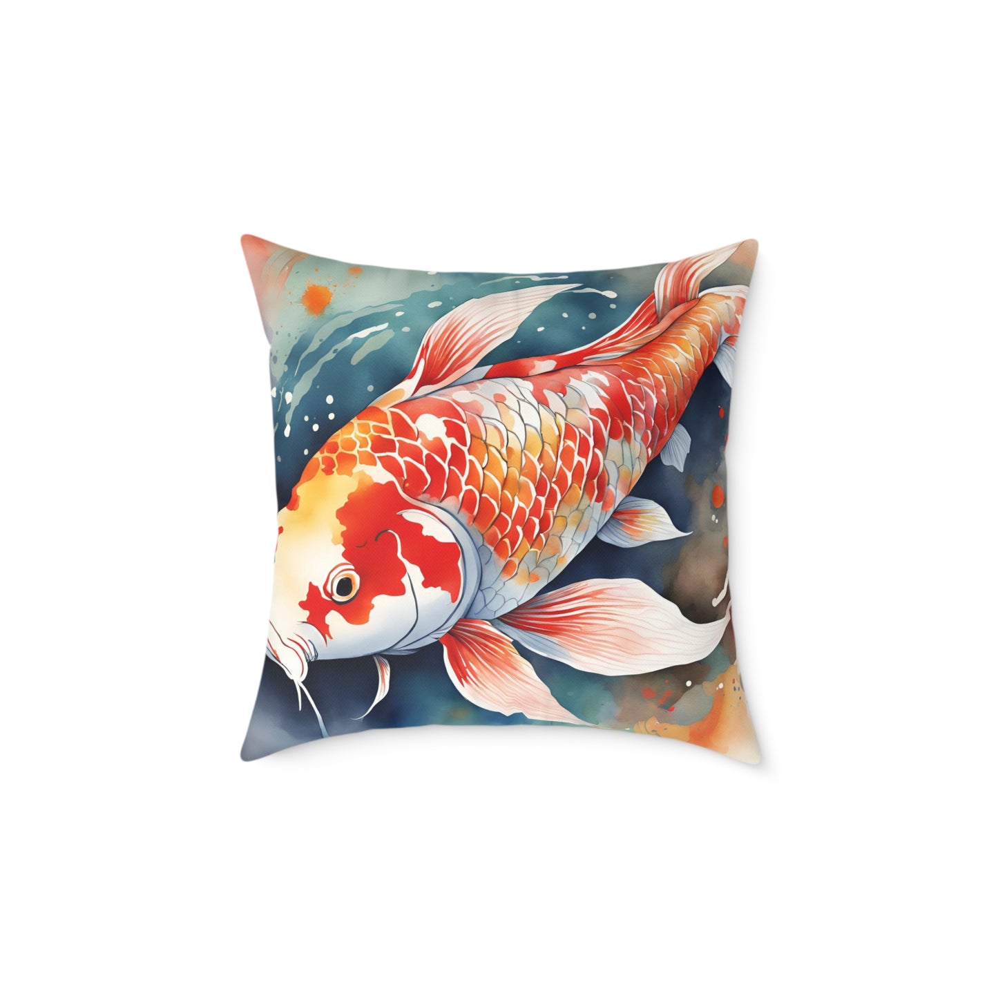 Koi Carp 04 Poly Pillow - Natures Beauty Design