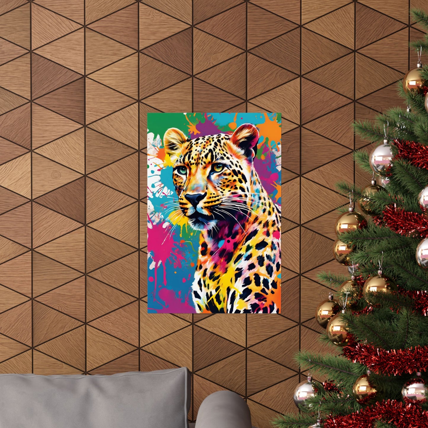 Multicolored Cheetah 4 Matte Vertical Poster