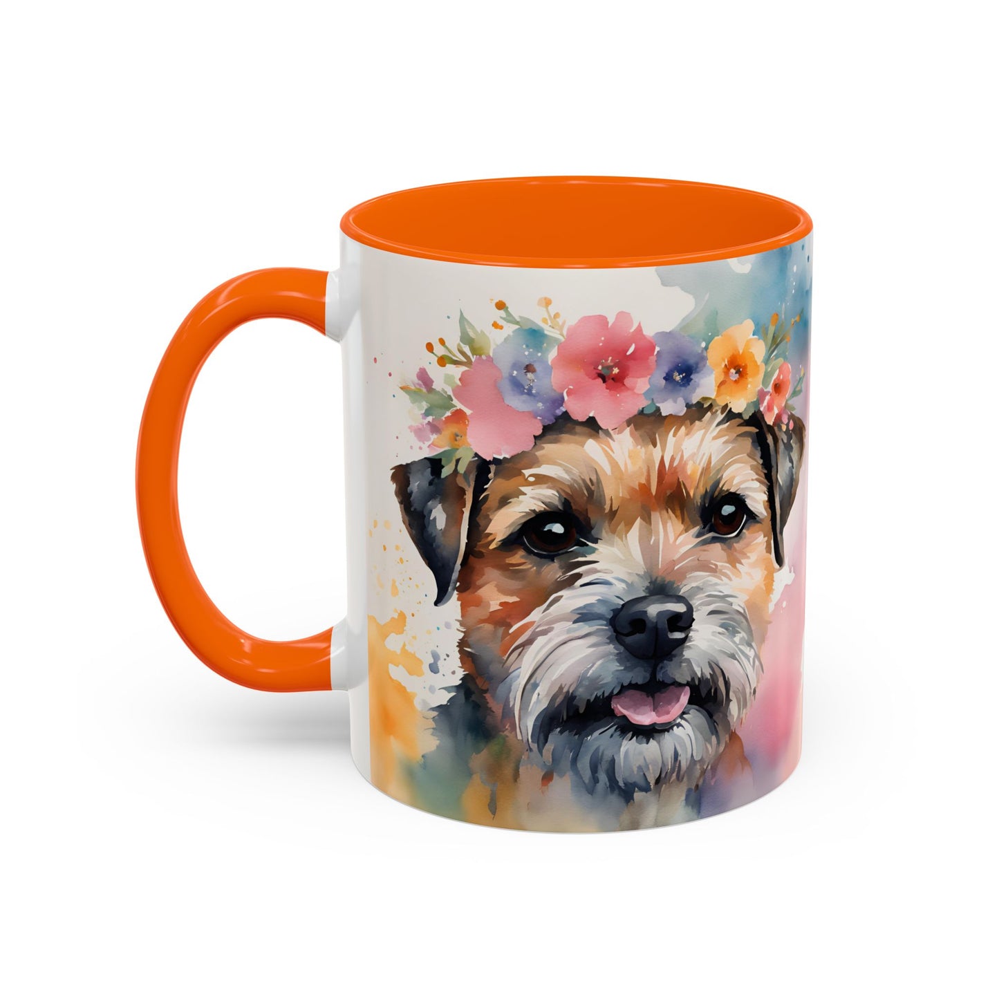 Border Terrier 03 Accent Coffee Mug - Dog Lover Gift