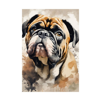 Dogs Bulldog 02 Matte Vertical Poster