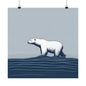 Lone Collection Polar Bear 1 Matte Square Posters