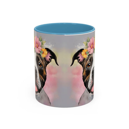 Staffordshire Bull Terrier 01 Accent Coffee Mug - Dog Lover Gift