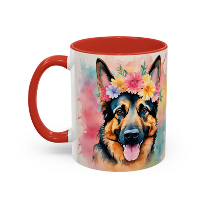 German Shepherd 02 Accent Coffee Mug - Dog Lover Gift