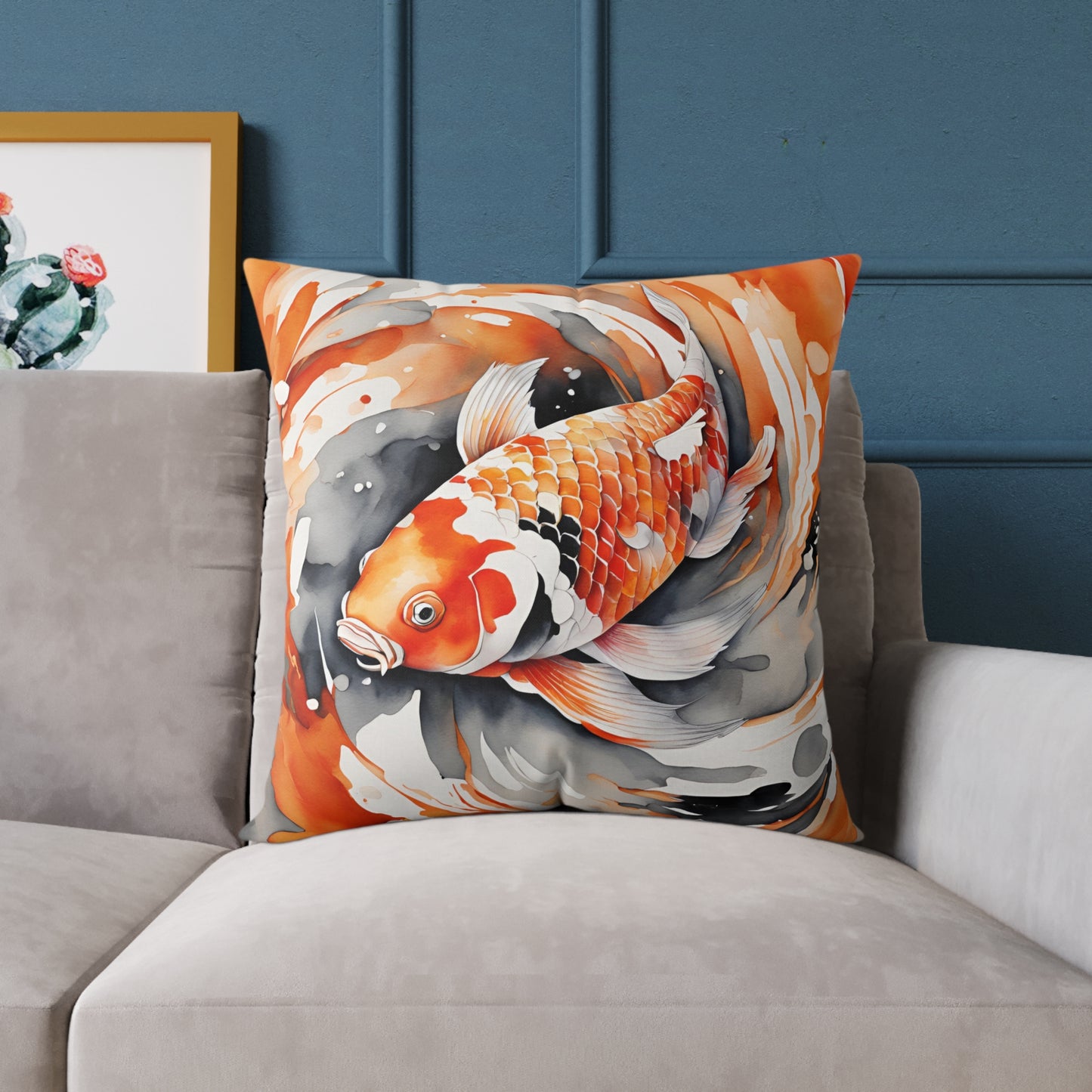 Koi Carp 02 Poly Pillow - Natures Beauty Design
