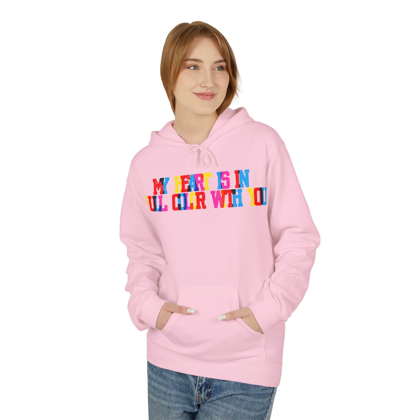 My Heart Is In Full Color With You Unisex Valentines Hoodie