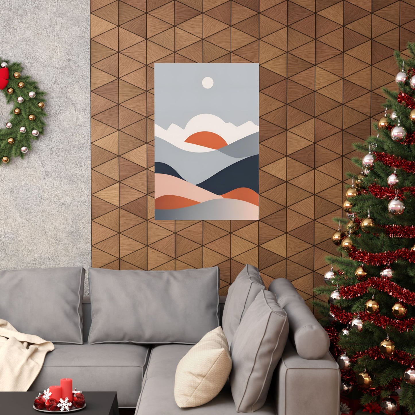 Nordic Winter Abstract 02 Matte Vertical Poster