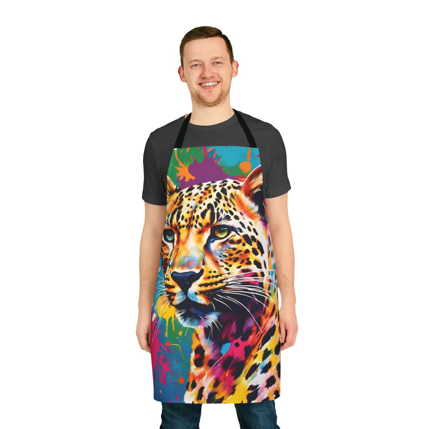Multicolored Cheetah Adult Apron (AOP)