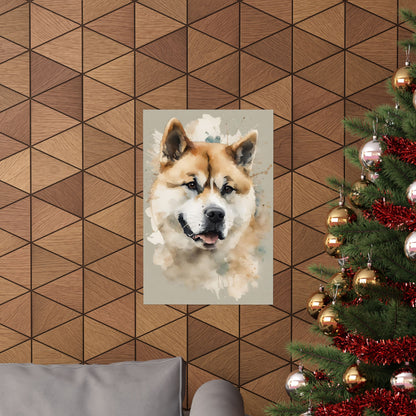 Dogs Japanese Akita 02 Matte Vertical Poster