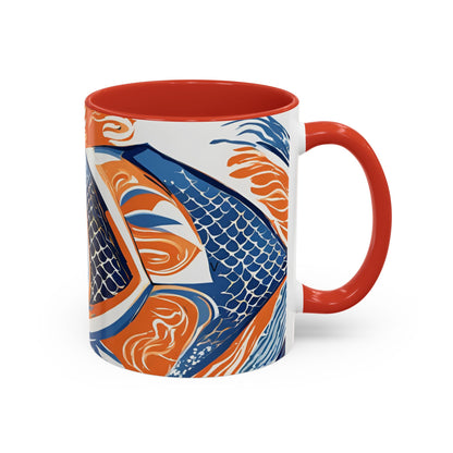 Orange Fish 07 Accent Coffee Mug (11oz)