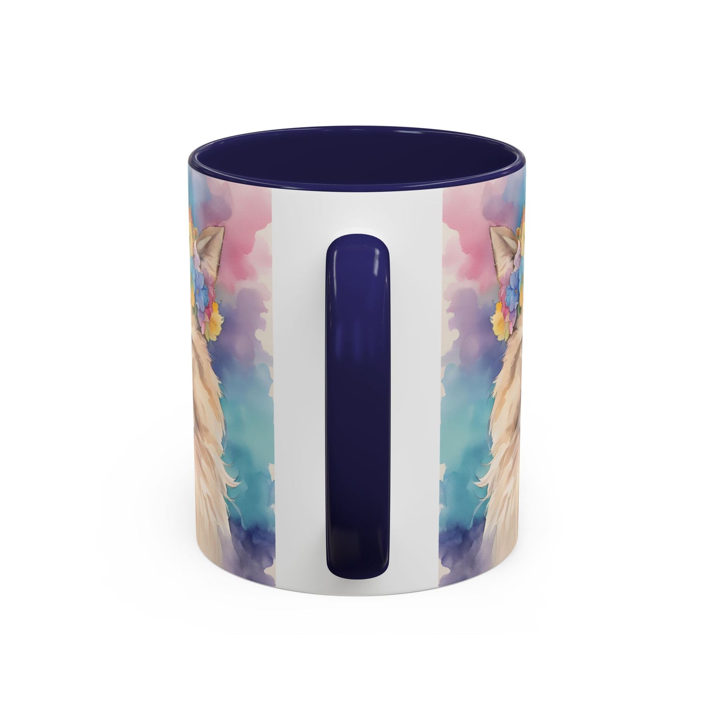 Floral Siamese Cat 02 Accent Coffee Mug - 11oz Perfect for Cat Lovers & Gifts