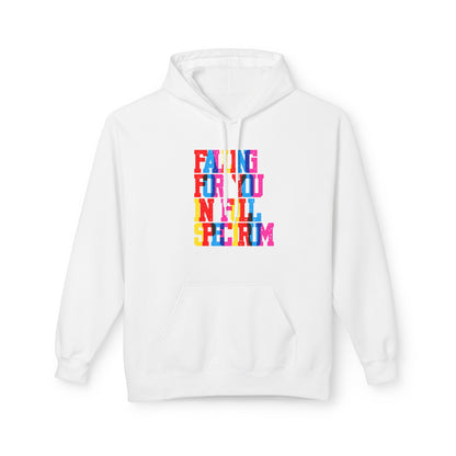 Falling For You In Full Spectrum Unisex Valentines Hoodie