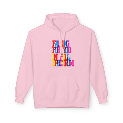 Falling For You In Full Spectrum Unisex Valentines Hoodie