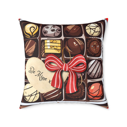 Valentine Chocolate Box Poly Pillow