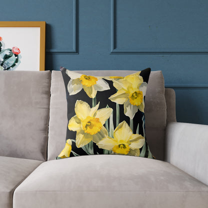 Daffodils 02 Poly Pillow - Natures Beauty Design
