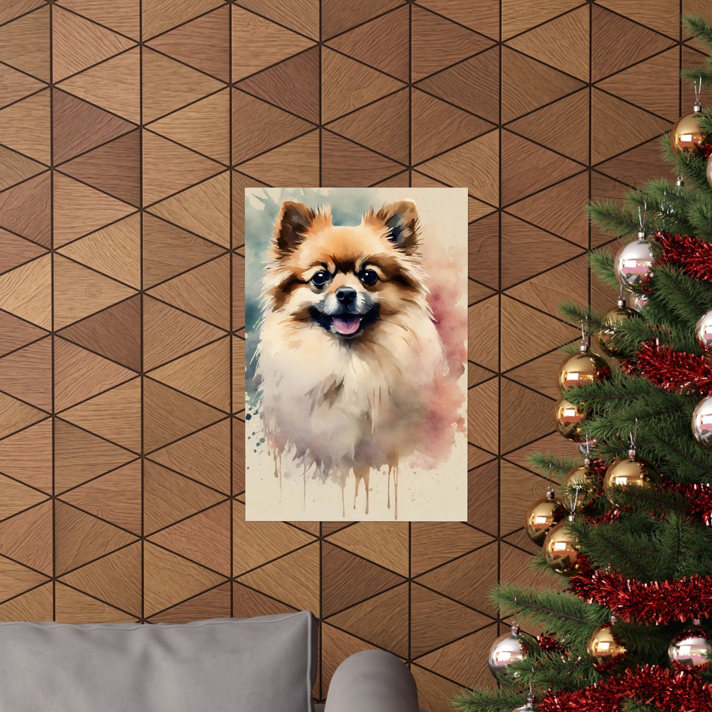 Dogs Pomeranian 03 Matte Vertical Poster